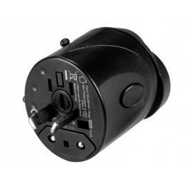 Universal Travel Power Adapters with AU/US/EU/UK Plugs (Black)