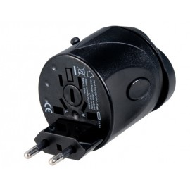 Universal Travel Power Adapters with AU/US/EU/UK Plugs (Black)
