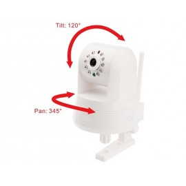 iProbot 3 1/4 Inch CMOS Sensor Wireless HD Network Camera with Microphone and Speaker (White)