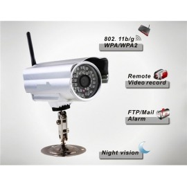 TENVIS 1/4 Inch CMOS Sensor Outdoor Waterproof Wireless Network Camera (Silver)