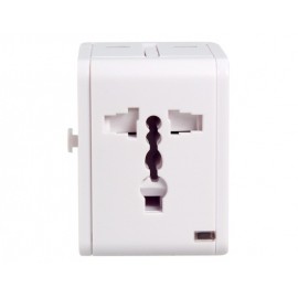 Dual USB Universal World Travel Power Adapter (White) Dual USB Universal World Travel Power Adapter (White)