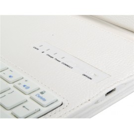 Faux Leather Flip Case with Built-in Bluetooth Keyboard for iPad 2/3/4 (White) Faux Leather Flip Case with Built-in Bluetooth Keyboard for iPad 2/3/4 (White)