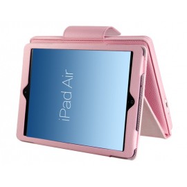 Faux Leather Flip Case with Built-in Bluetooth Keyboard for iPad Air (Pink) Faux Leather Flip Case with Built-in Bluetooth Keyboard for iPad Air (Pink)