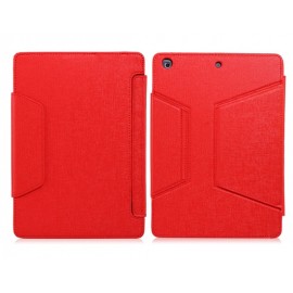 Oracle Pattern Faux Leather Flip Case with Built-in Bluetooth Keyboard for iPad Air (Red)