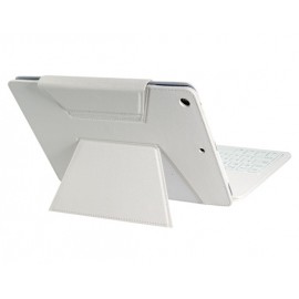 Oracle Pattern Faux Leather Flip Case with Built-in Bluetooth Keyboard for iPad Air (White)