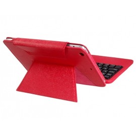 Oracle Pattern Faux Leather Flip Case with Built-in Bluetooth Keyboard for iPad Mini 3/2/1 (Red)