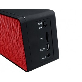 My Vision Mini Bluetooth 3.0 Stereo Speaker with TF Reader & Audio Input (Red)