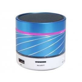 S07U Portable Bluetooth 3.0 Wireless Speaker with Hands-free Call, LED Light & TF Reader/USB Flash Drive (Blue)