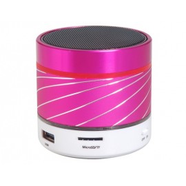 S07U Portable Bluetooth 3.0 Wireless Speaker with Hands-free Call, LED Light & TF Reader/USB Flash Drive (Rose Red)