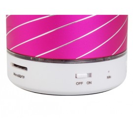 S07U Portable Bluetooth 3.0 Wireless Speaker with Hands-free Call, LED Light & TF Reader/USB Flash Drive (Rose Red)